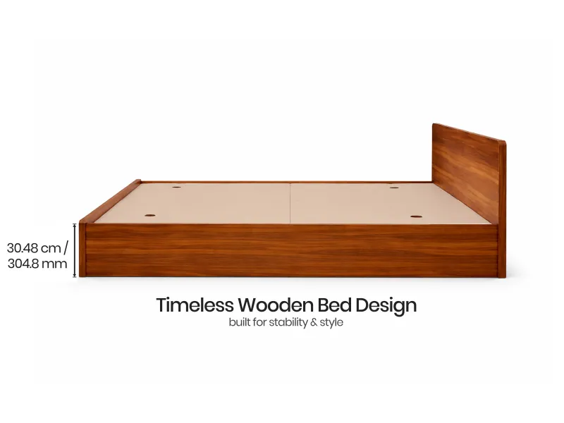Luna Queen Engineered Wood (62 inches x 80 inches) With Memory Foam Queen Mattress (78 x 60 x 6 inches)